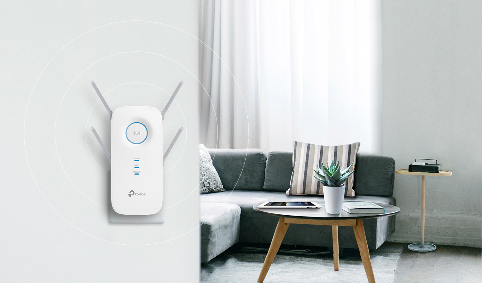 TP-Link RE650 Wireless Range Extender 2,4+5GHz, 802.11ac/b/g/n 800+1733Mb/s, Wal - zdjęcie 1