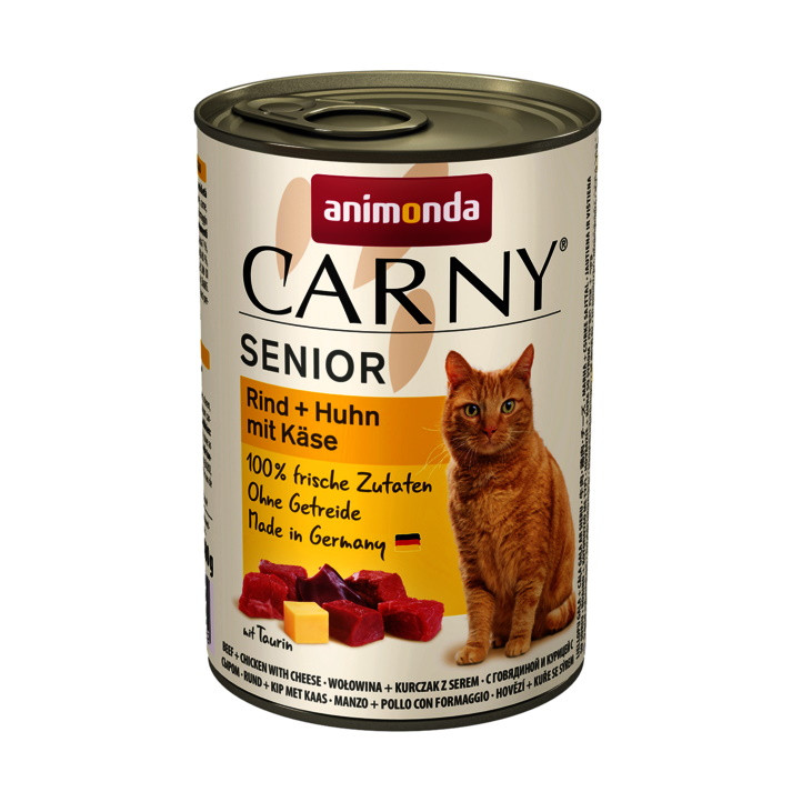 ANIMONDA Carny Senior wołowina, kurczak z serem - mokra karma dla kota - 400g - zdjęcie 1