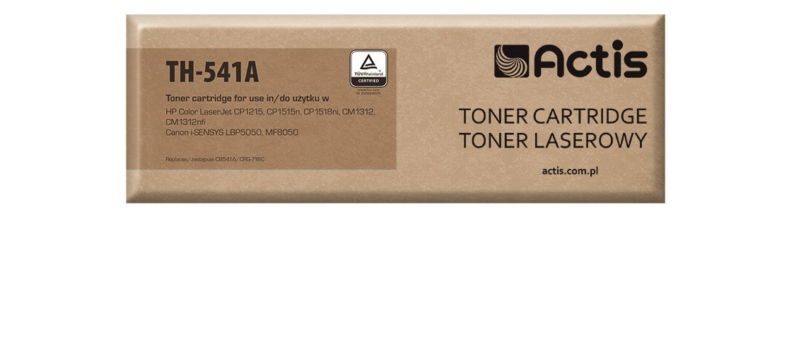 Actis TH-541A Toner do drukarek HP, Canon, Zamiennik HP 125A CB541A, Canon CRG-716C; Standard; 1500 stron; błękitny. - zdjęcie 1