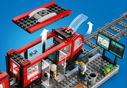 LEGO City 60423 Tramwaj miejski ze stacją - zdjęcie 3