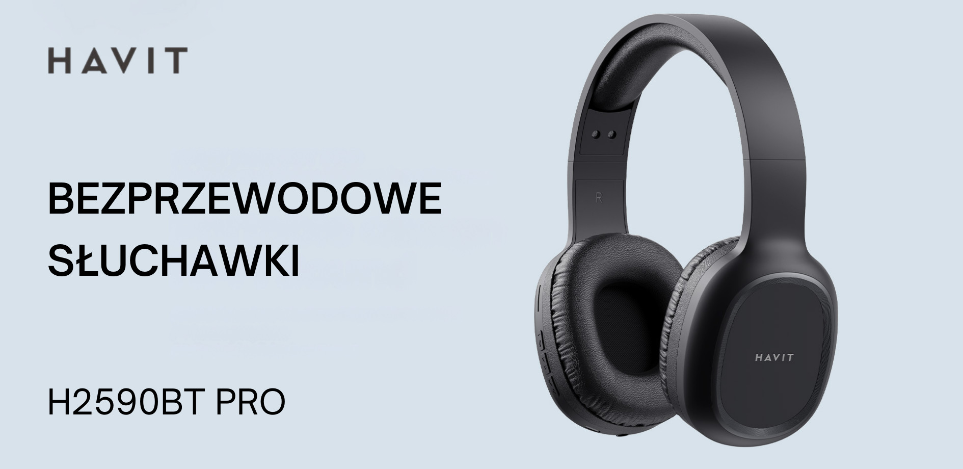 Słuchawki bezprzewodowe Havit H2590BT Pro niebieski - zdjęcie 1
