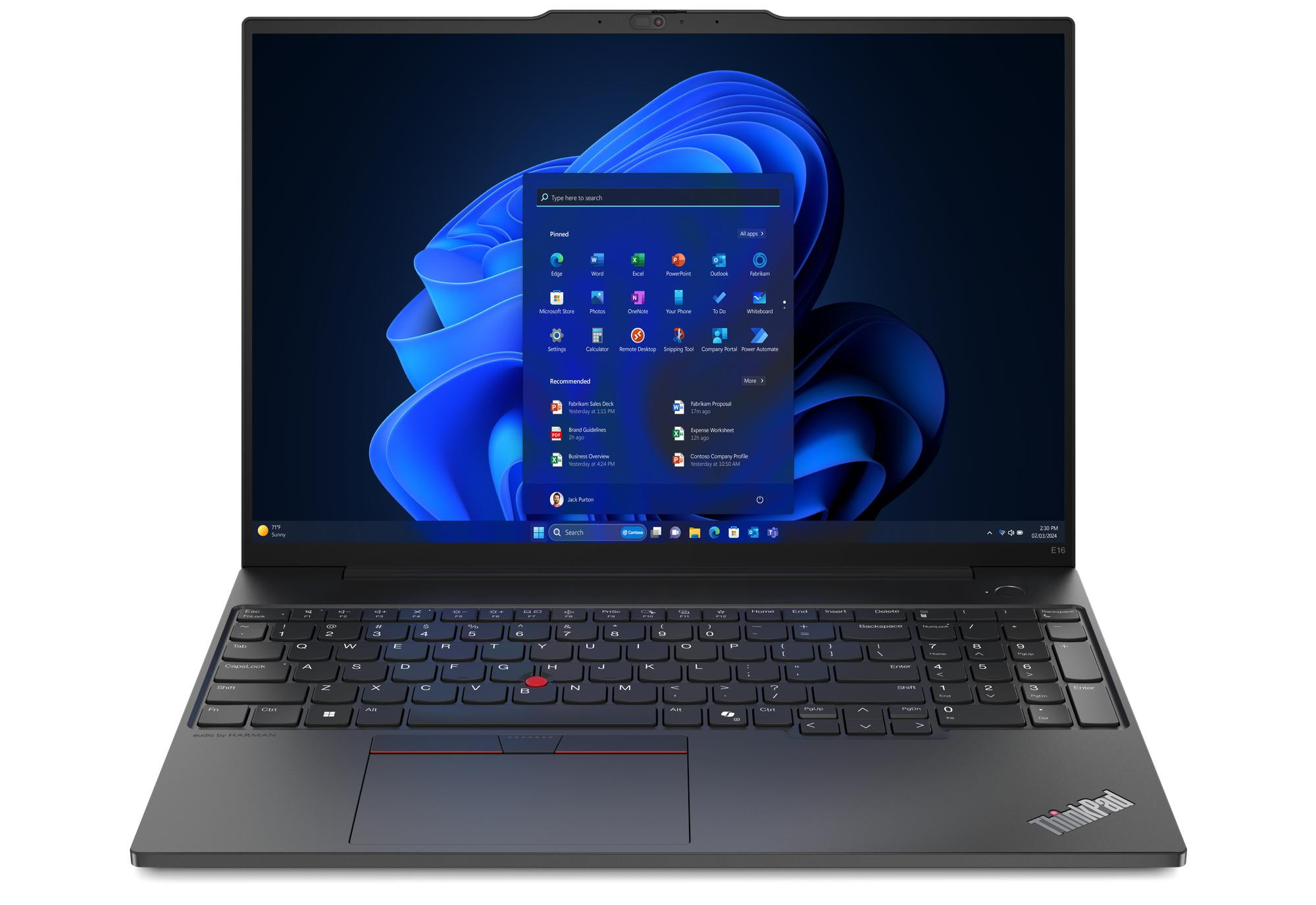 Lenovo ThinkPad E16 G2 Ryzen 5 7535HS 16.0" WUXGA IPS 300nits AG 16GB DDR5 4800 SSD512 Radeon 660M W11Pro Black 3Y OnSite - zdjęcie 1