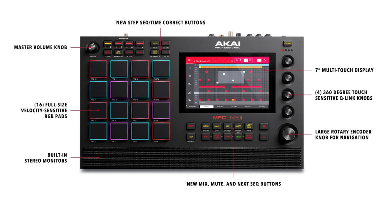 AKAI MPC LIVE II - Samodzielna stacja robocza typu MPC - zdjęcie 5