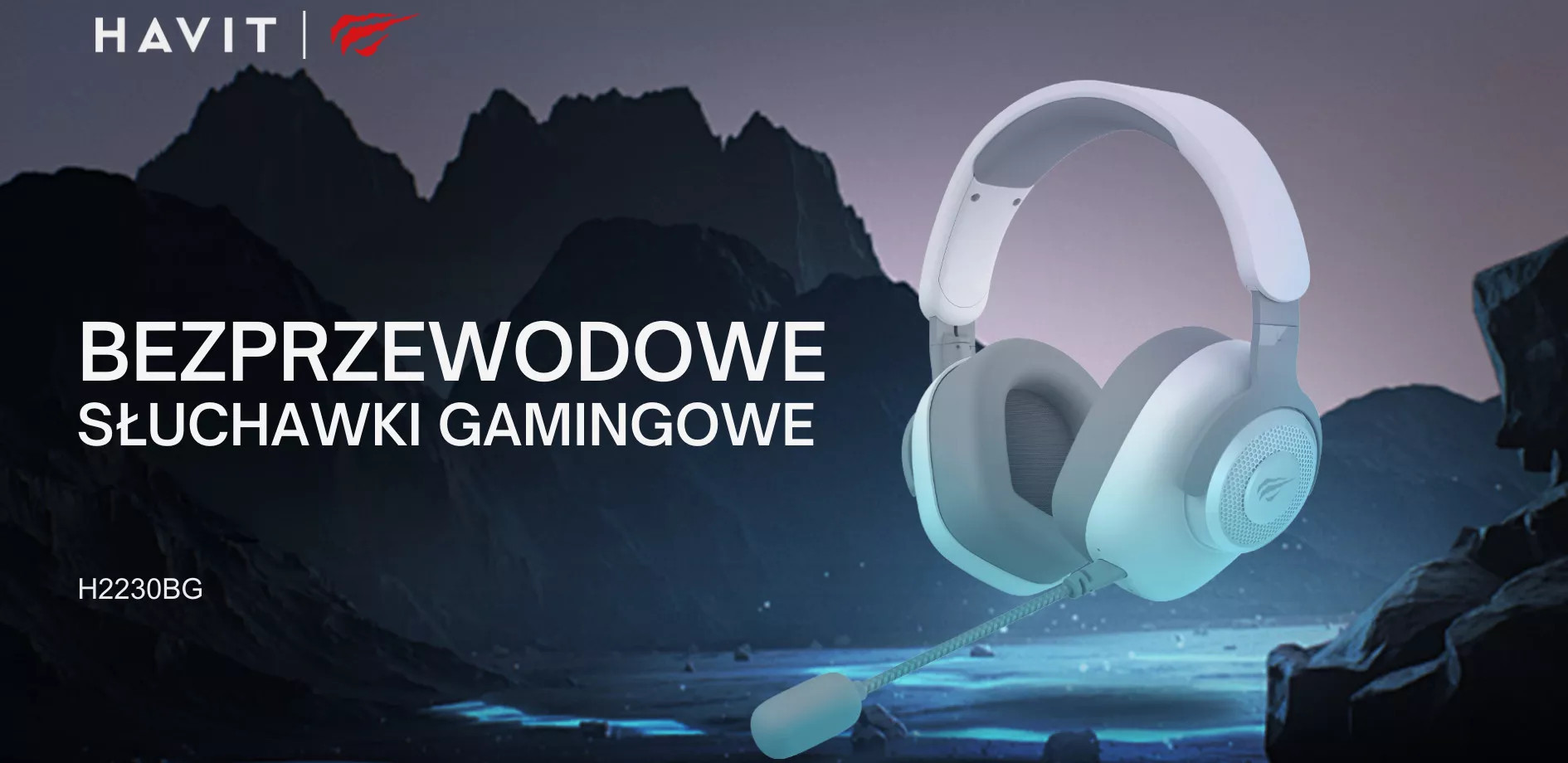Słuchawki gamingowe Havit H2230BG (biały/szary) - zdjęcie 1