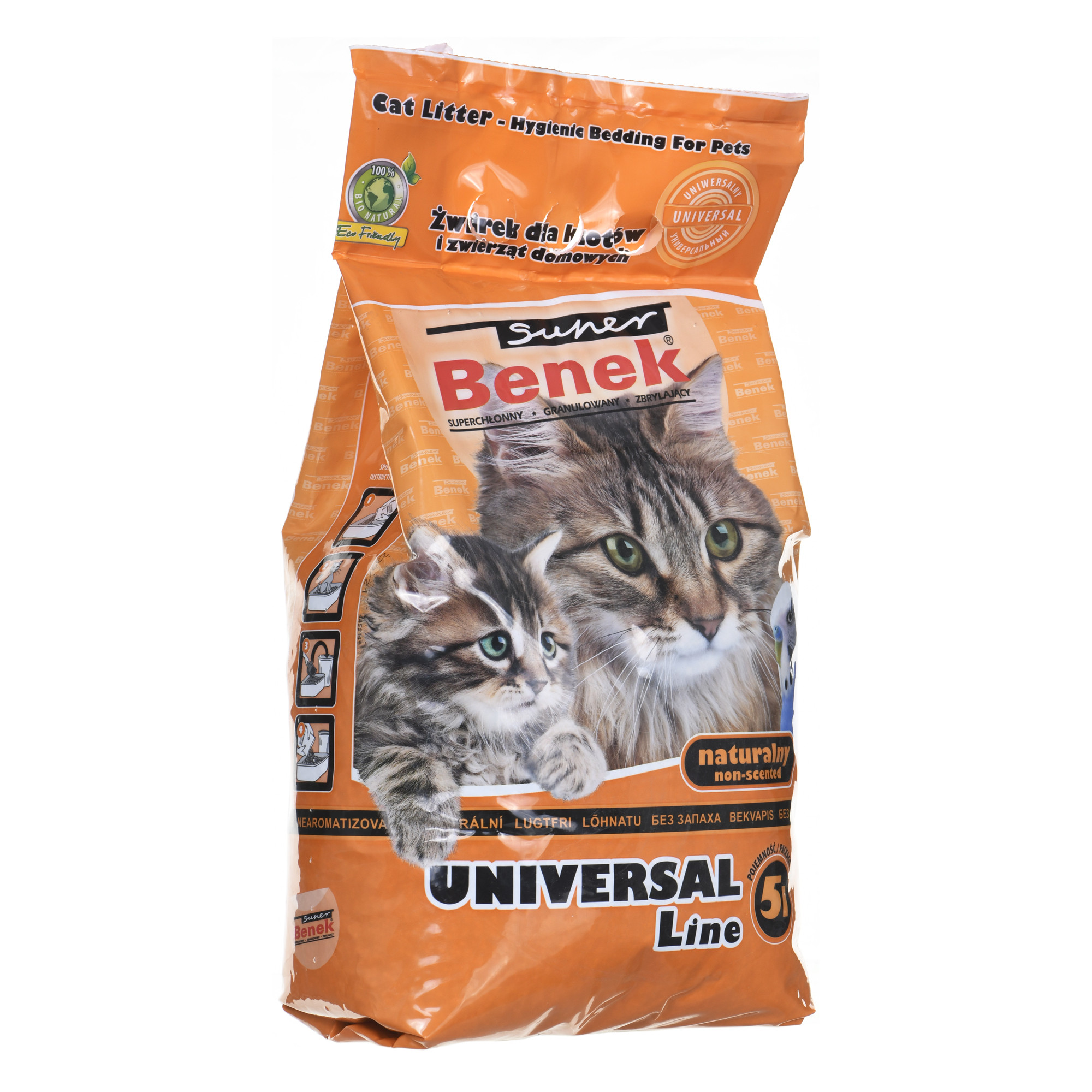 CERTECH Super Benek Uniwersalny Naturalny - żwirek dla kota zbrylający 5 l - zdjęcie 1