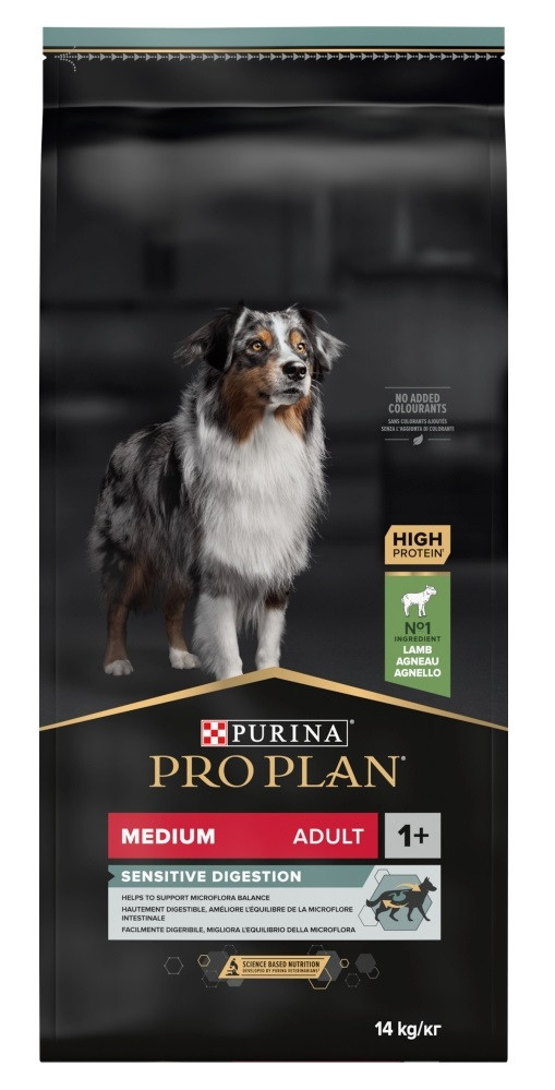 PURINA Pro Plan Adult Medium Sensitive Digestion bogata w jagnięcinę - sucha karma dla psa - 14 kg - zdjęcie 1