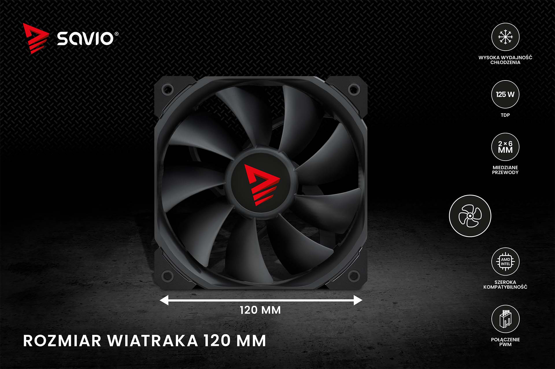 SAVIO CHŁODZENIE CPU FROST BLACK X2 - zdjęcie 5