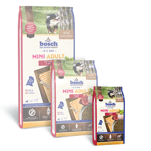 BOSCH Mini Adult Lamb & Rice - sucha karma dla psa - 1 kg - zdjęcie 1