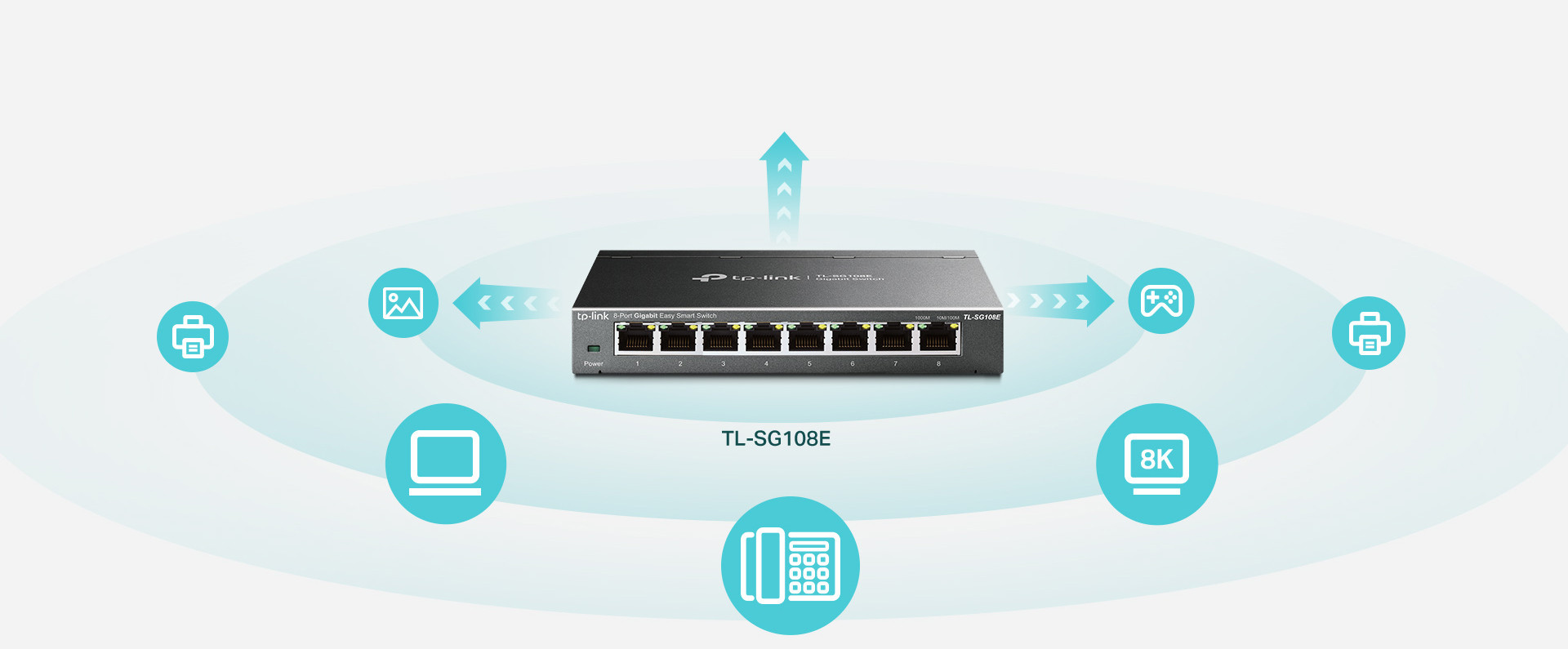TP-Link TL-SG108E 8-Port Gigabit Easy Smart Switch Desktop - zdjęcie 4
