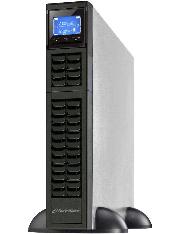 Power Walker UPS On-Line 1000VA, 19'' 2U, 3x IEC, USB/RS-232, LCD, Rack/Tower - zdjęcie 2