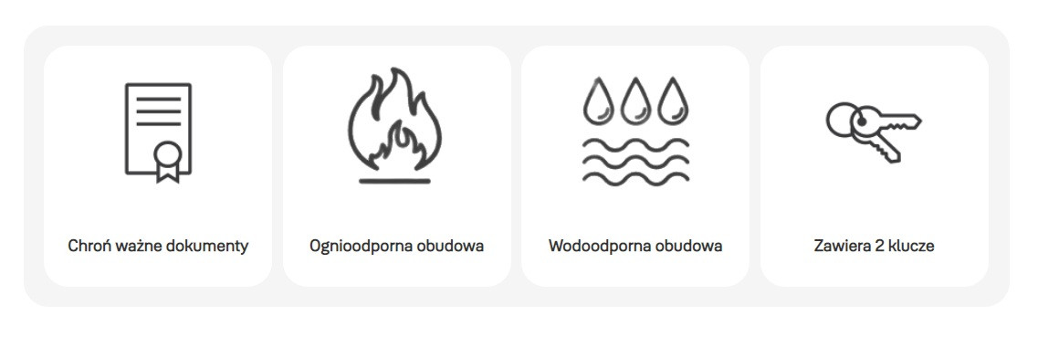 Yale Fire & Water Chest Small Skrzynia ognioodporna i wodoodporna mała - zdjęcie 3