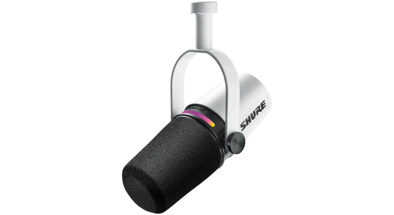 Shure MV7+-W - Mikrofon lektorski/wokalny ze złączem XLR/USB-C Biały - zdjęcie 1