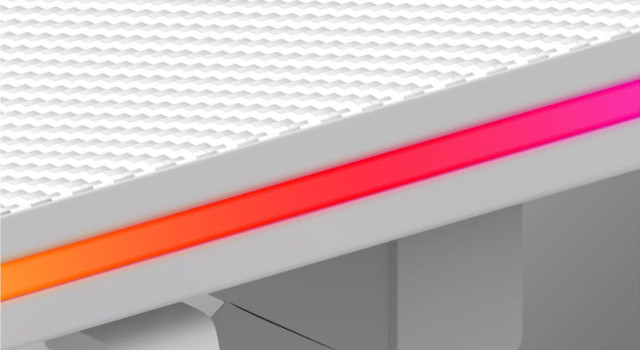 Biurko gamingowe Huzaro Hero 1.7 RGB White - zdjęcie 3