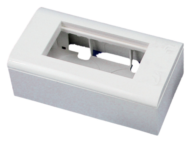 Komplet 2M Alantec biały Puszka + support + ramka 90x45 - zdjęcie 1