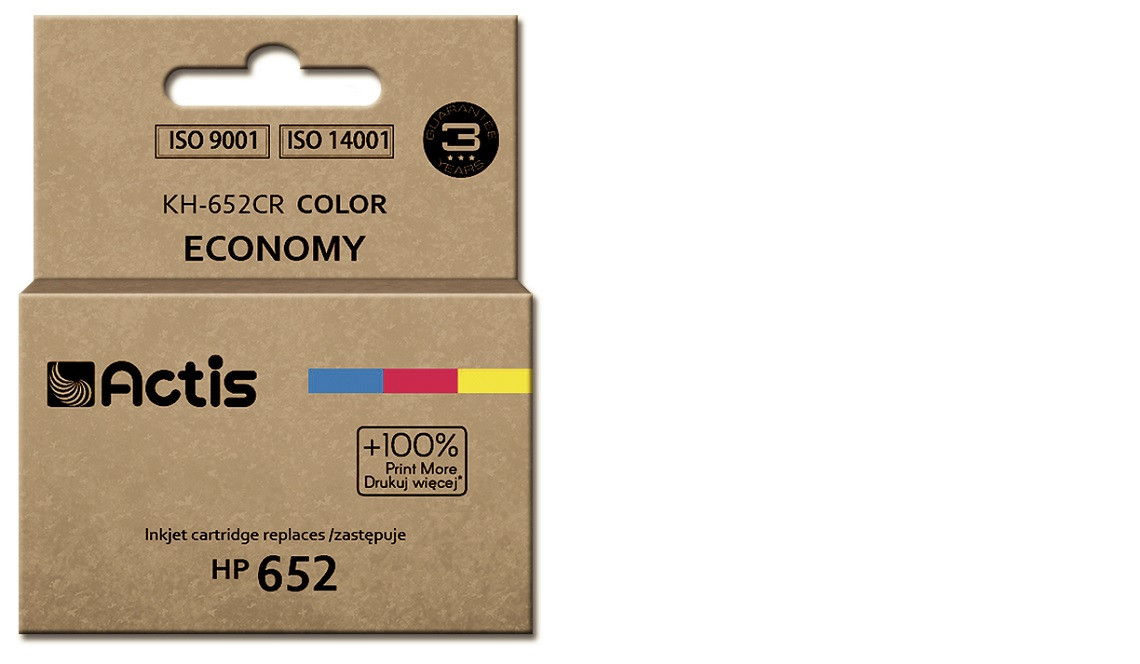 Actis KH-652CR Tusz do drukarki HP, Zamiennik HP 652 F6V24AE; Standard; 15 ml; kolor. - zdjęcie 1