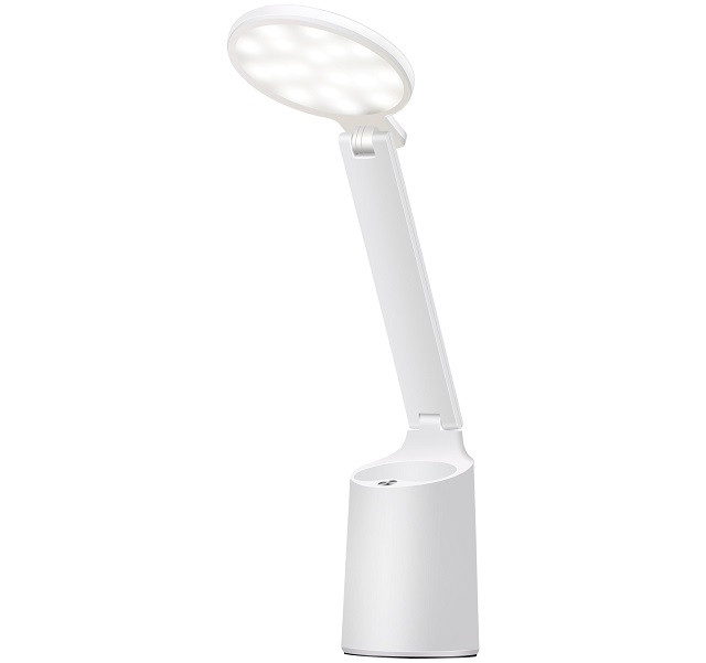 Nowoczesna lampka na biurko LED Activejet FUTURE biała z wbudowaną baterią akumulatorem wielokrotnego ładowania - zdjęcie 1