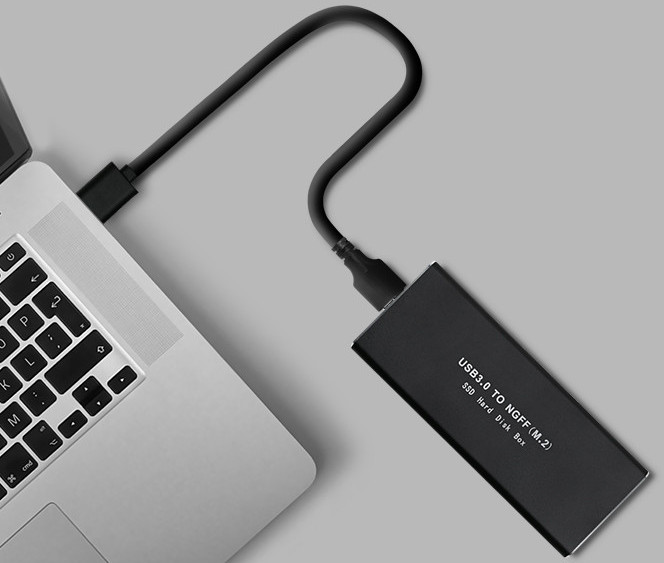 QOLTEC OBUDOWA DO DYSKÓW SSD M.2 SATA | NGFF | USB - zdjęcie 1
