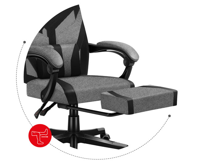 Fotel gamingowy Huzaro Combat 5.0 Grey - zdjęcie 4