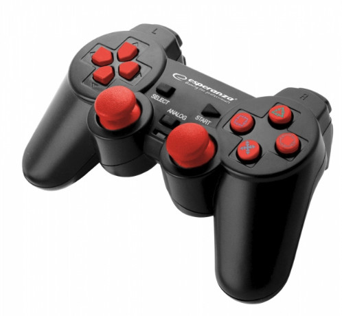 ESPERANZA GAMEPAD PC/PS3/PS2 USBCZARNO/CZERWONY CO - zdjęcie 1
