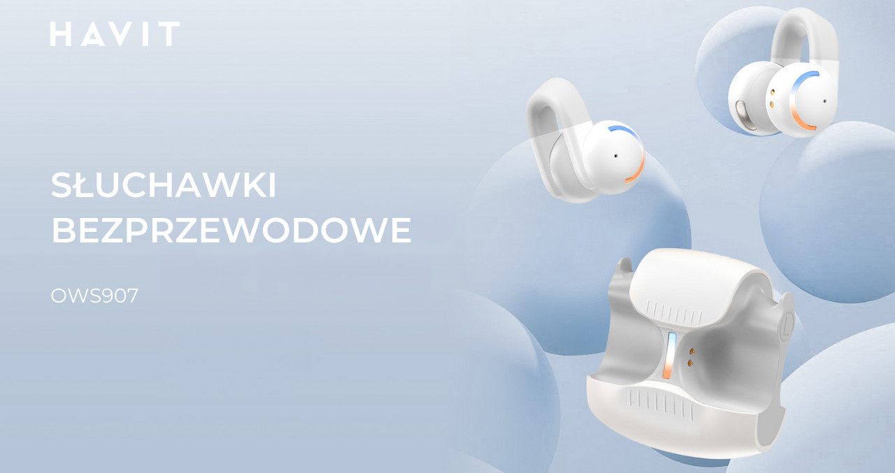 Bezprzewodowe słuchawki TWS Havit OWS907 (szary) - zdjęcie 1