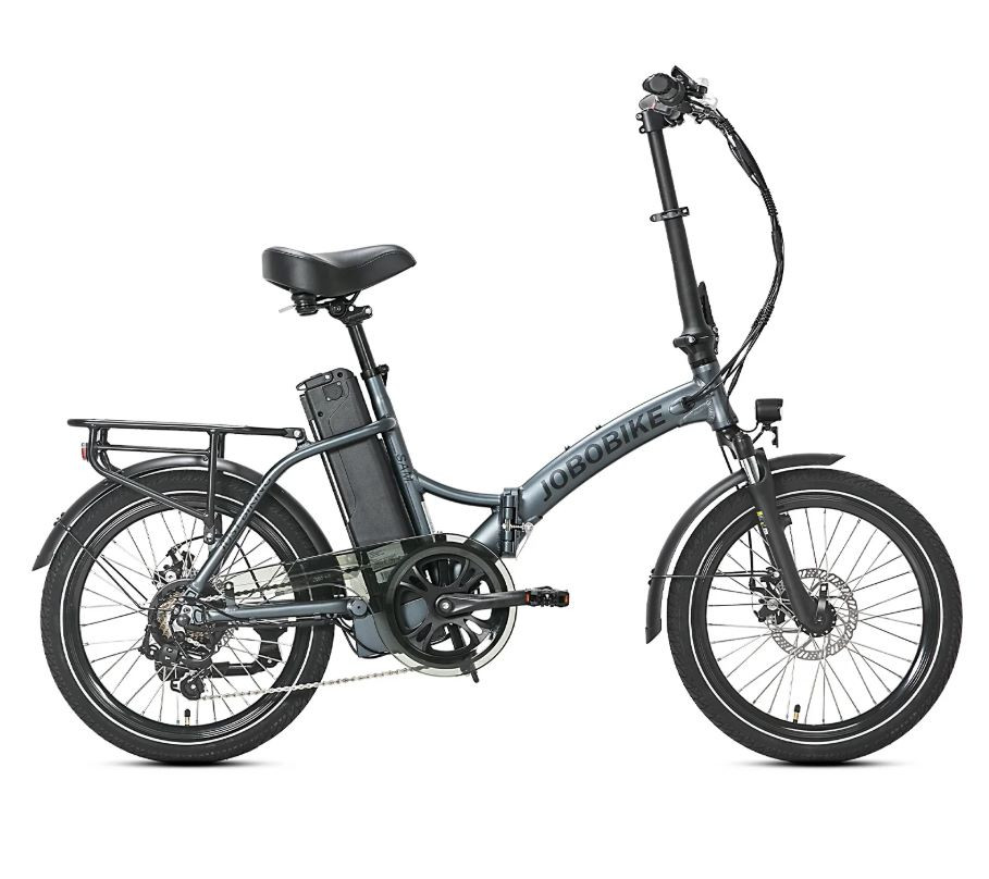 JOBOBIKE Sam - Składany Rower Elektryczny Miejski Dla Seniora 250W Szary - zdjęcie 1
