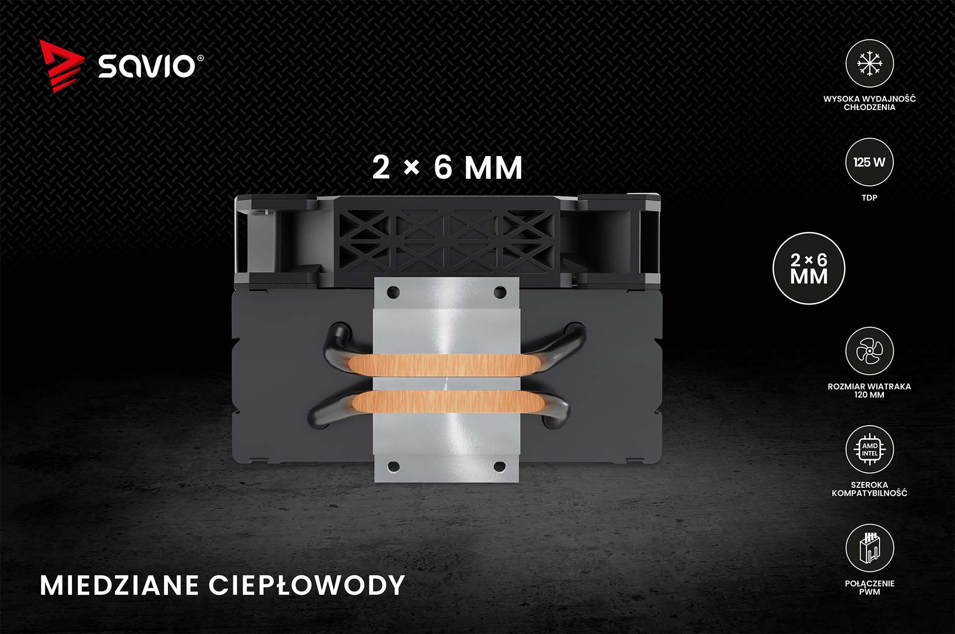 SAVIO CHŁODZENIE CPU FROST BLACK X2 - zdjęcie 4