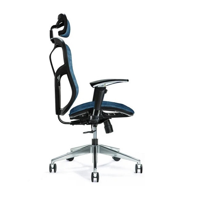 Ergonomiczny fotel biurowy ERGO 500 niebieski - zdjęcie 1