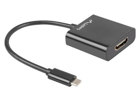 LANBERG ADAPTER USB-C 3.1 (M) -> HDMI (F) 15CM - zdjęcie 1