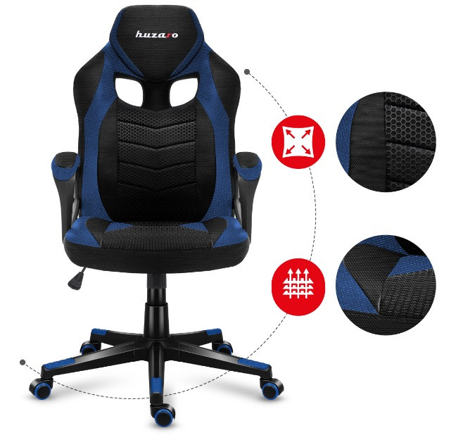 Fotel gamingowy HZ-Force 2.5 Blue Mesh - zdjęcie 3