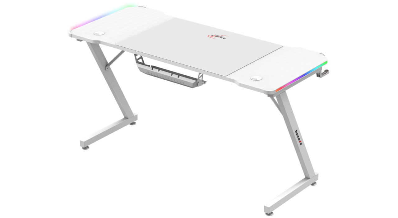 Biurko gamingowe Huzaro Hero 3.3 White RGB - zdjęcie 5