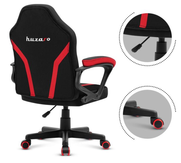 Fotel gamingowy dla dziecka HZ-Ranger 1.0 red mesh - zdjęcie 5