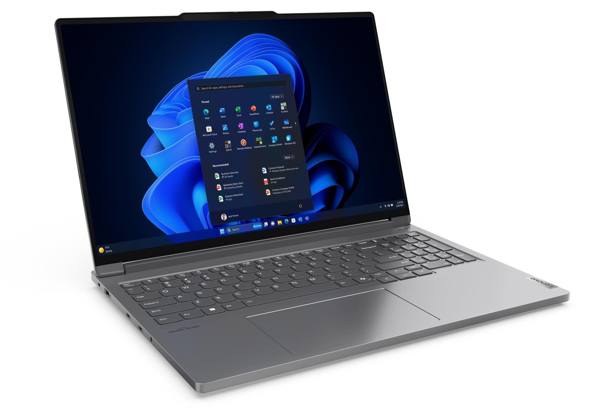 Lenovo ThinkBook 16p G5 IRX i5-14500HX 16.0"WQXGA IPS 400nits AG 16GB DDR5 SSD512 RTX 4050_6GB W11Pro Storm Grey 3Y OnSite - zdjęcie 3