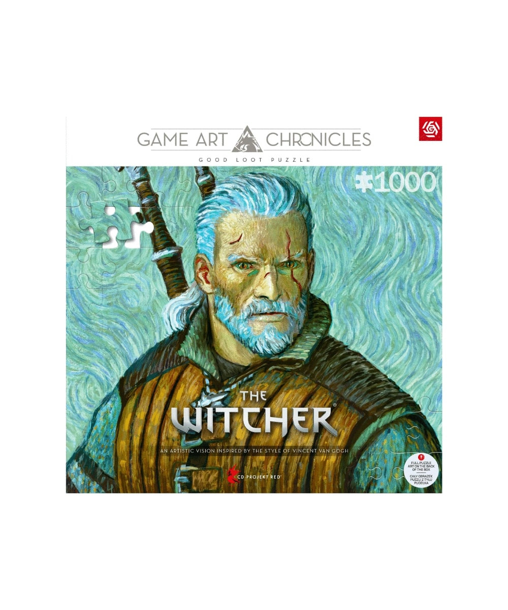 Puzzle Good Loot Gaming 1000 Game Art Chronicles The Witcher Geralt & Vincent van Gogh - zdjęcie 1