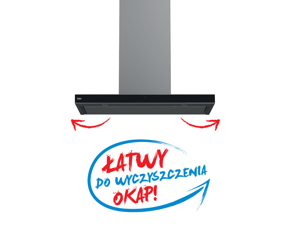 Okap podszafkowy teleskopowy BEKO HNT61210X srebrny stal nierdzewna - zdjęcie 1