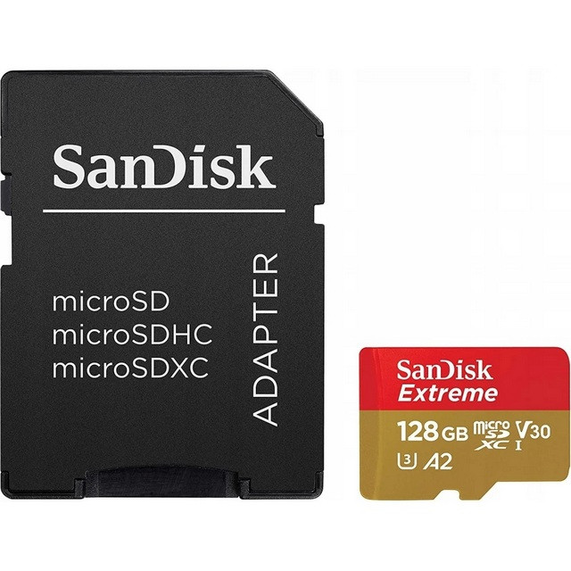 SANDISK EXTREME microSDXC 128 GB 190/90 MB/s - zdjęcie 1