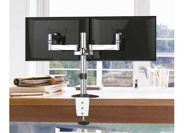 Uchwyt biurkowy do 2 monitorów Maclean MC-714 13"-27" 8kg - zdjęcie 2