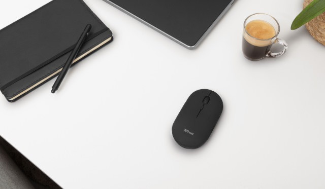 Mysz TRUST Puck Rechargeable Wireless Ultra-Thin Black (24059) - zdjęcie 3
