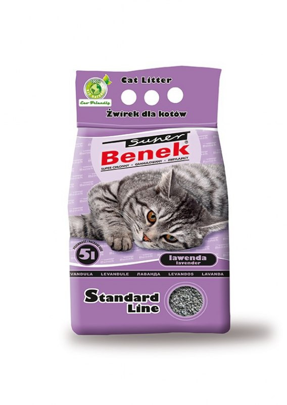 CERTECH Super Benek Standard Lawenda - żwirek dla kota zbrylający 5 l - zdjęcie 1