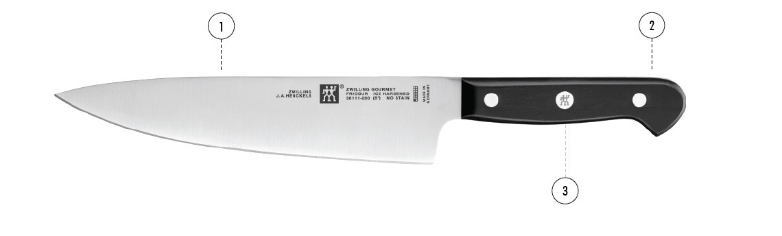 Noże w bloku ostrzącym Zwilling Gourmet kpl 7el - zdjęcie 3