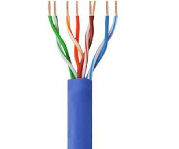 TECHLY KABEL SKRĘTKA KAT 6 UTP DRUT 305M BOX NIEBI - zdjęcie 1