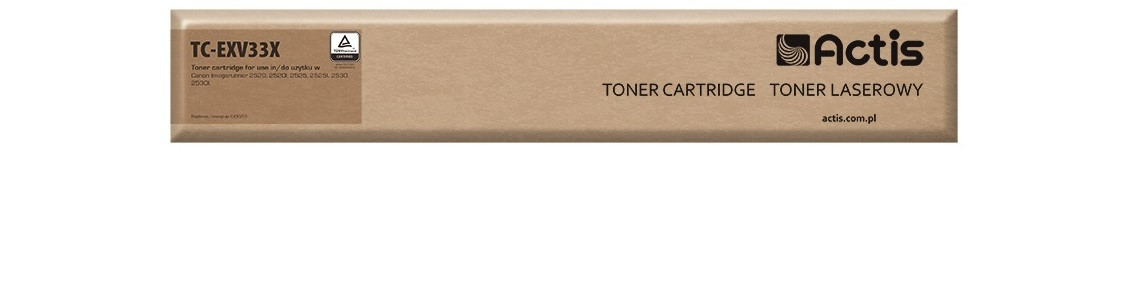Actis TC-EXV33X Toner do drukarki Canon, Zamiennik Canon C-EXV33; Standard; 14600 stron; czarny. - zdjęcie 1