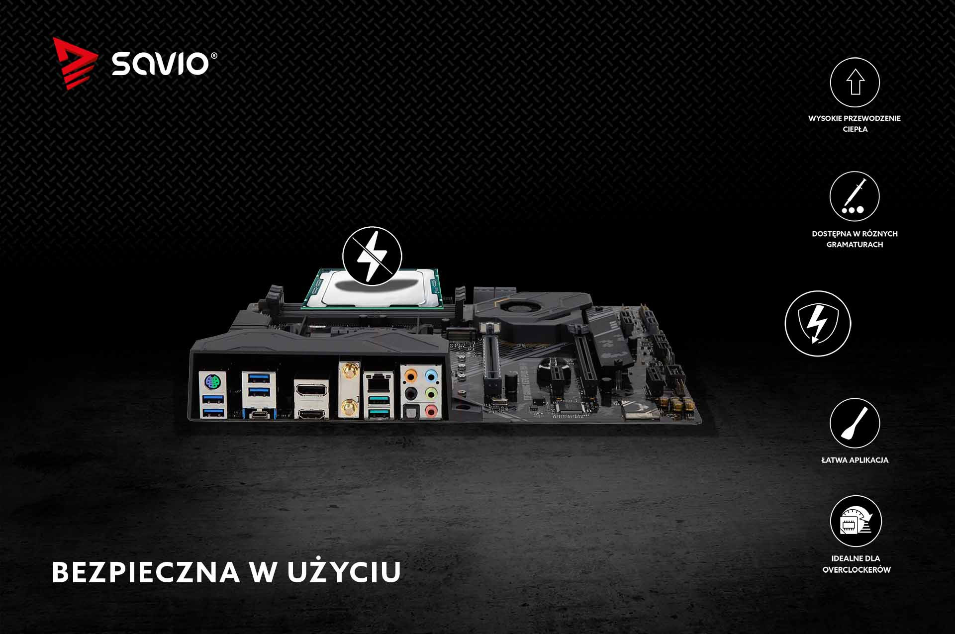 SAVIO PASTA TERMOPRZEWODZĄCA 14,5W/MK, 1G, TG-04 - zdjęcie 4