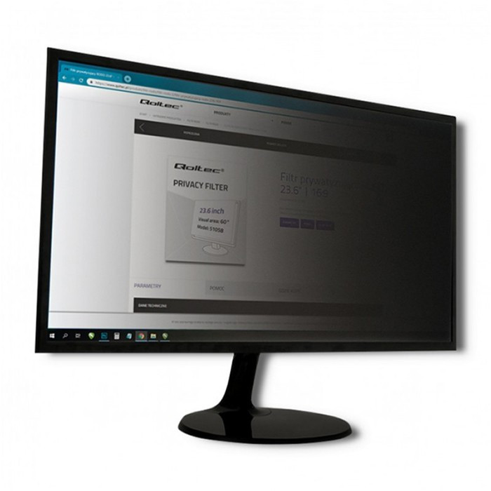 QOLTEC FILTR PRYWATYZUJĄCY RODO 24" (16:10) - zdjęcie 1