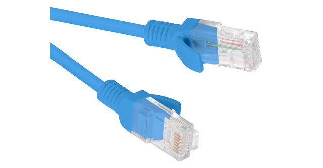 Lanberg Patchcord RJ45, kat. 5e, UTP, 5m, niebieski - zdjęcie 1