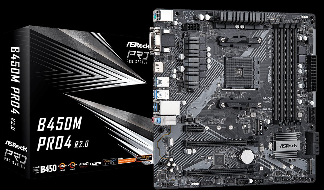 Płyta główna Asrock B450M PRO4 R2.0 - zdjęcie 1