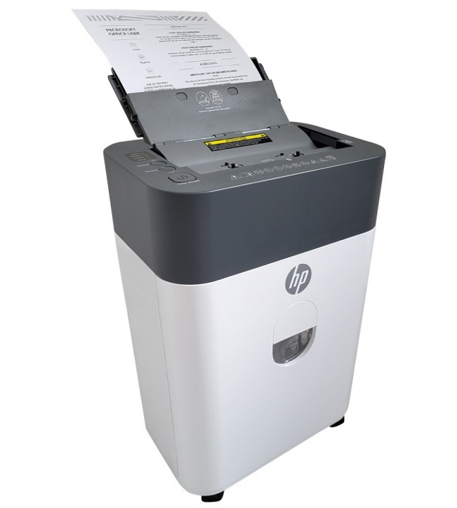 HP Niszczarka ONESHRED Auto 100CC, biało-szara - zdjęcie 1