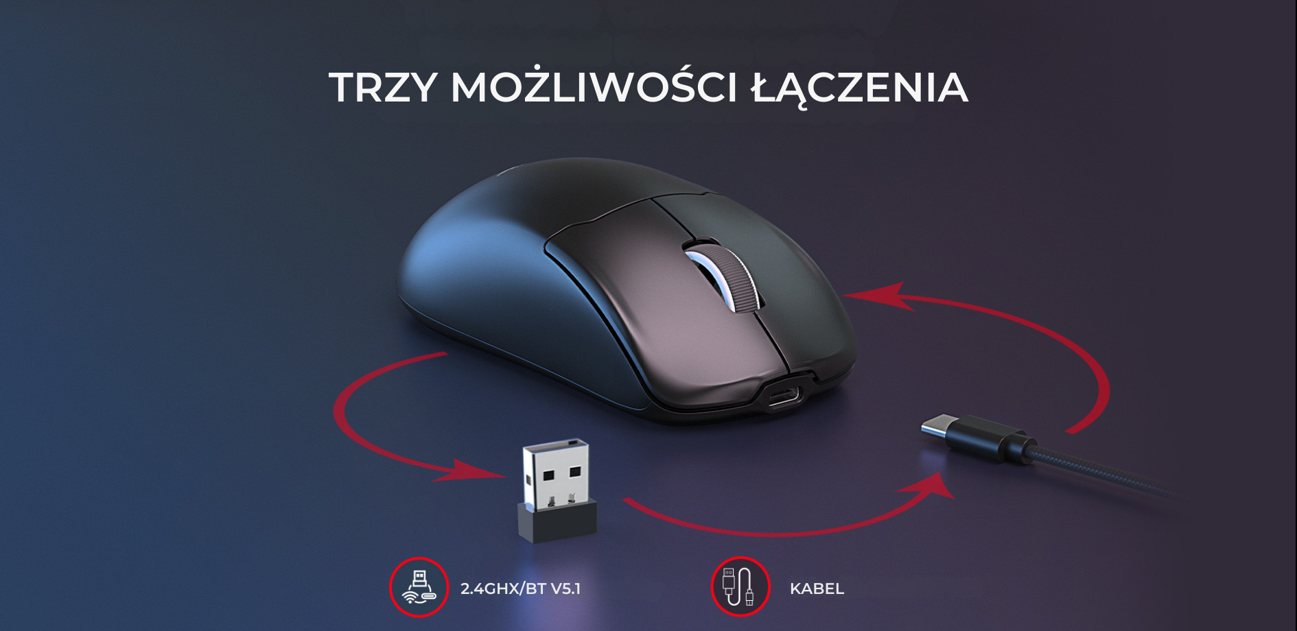 Mysz gamingowa bezprzewodowa Havit MS979WB - zdjęcie 2