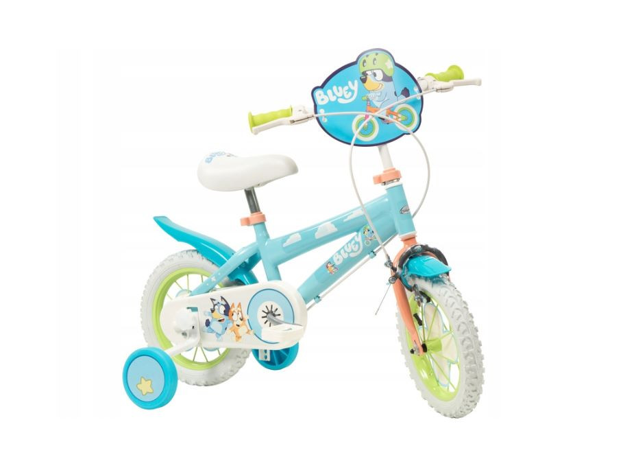 Rower dziecięcy TOIMSA Bluey 12" Błękitno-limonkowy - zdjęcie 1