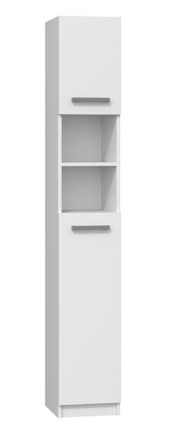 SZAFKA ŁAZIENKOWA MARBELA 32CM REGAŁ SŁUPEK BIAŁY - zdjęcie 2