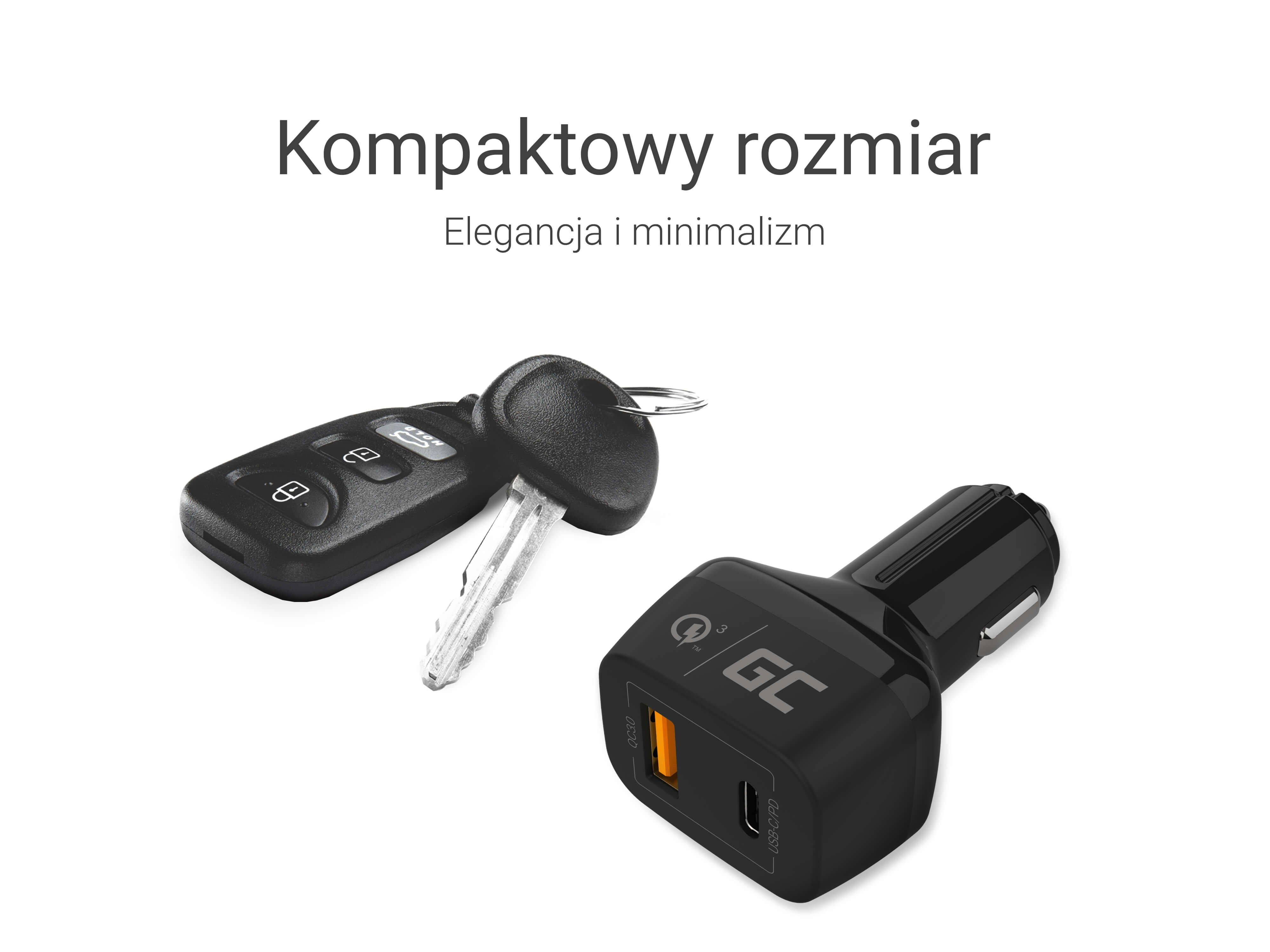 GREEN CELL ŁADOWARKA SAMOCHODOWA USB-C 30W PD+ USB - zdjęcie 4